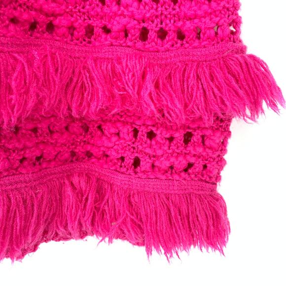 Lovers + Friends Sweater Women's XS Pink Frill Sleeve Crewneck Drop Shoulder - Picture 6 of 7